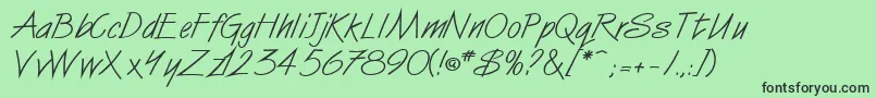 VanDijkitcNormal Font – Black Fonts on Green Background