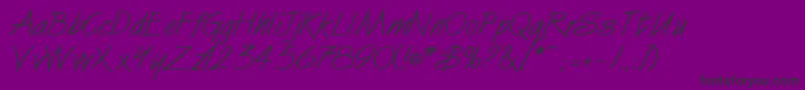 VanDijkitcNormal Font – Black Fonts on Purple Background