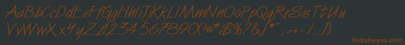VanDijkitcNormal Font – Brown Fonts on Black Background