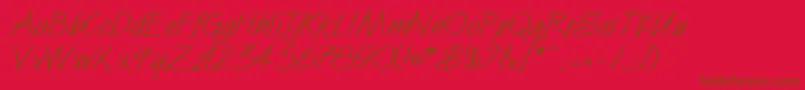 VanDijkitcNormal Font – Brown Fonts on Red Background