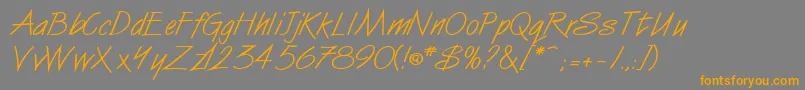 VanDijkitcNormal Font – Orange Fonts on Gray Background