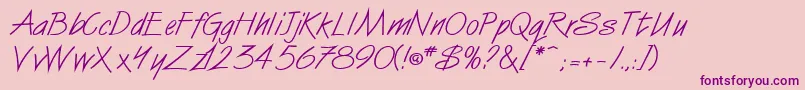 VanDijkitcNormal Font – Purple Fonts on Pink Background