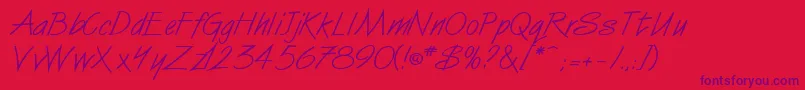 VanDijkitcNormal Font – Purple Fonts on Red Background