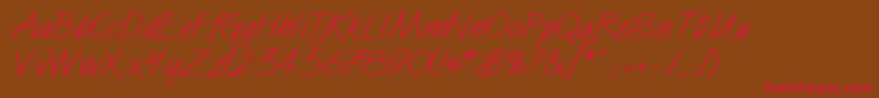 VanDijkitcNormal Font – Red Fonts on Brown Background