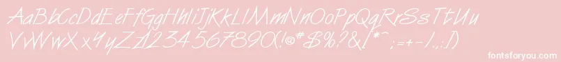 VanDijkitcNormal Font – White Fonts on Pink Background