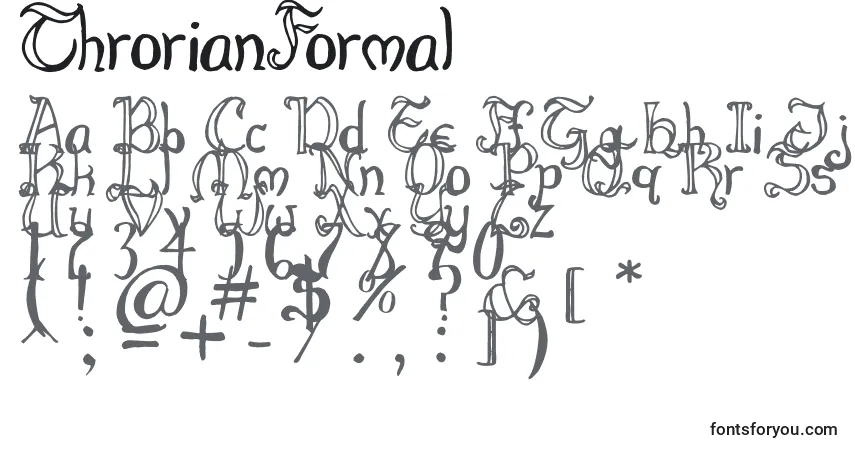 ThrorianFormal (70882)フォント–アルファベット、数字、特殊文字