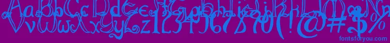 ThrorianFormal Font – Blue Fonts on Purple Background