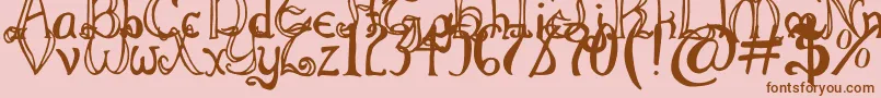 ThrorianFormal Font – Brown Fonts on Pink Background