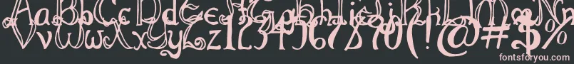 ThrorianFormal Font – Pink Fonts on Black Background