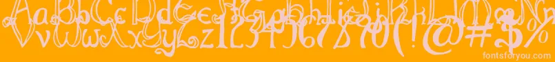 ThrorianFormal Font – Pink Fonts on Orange Background