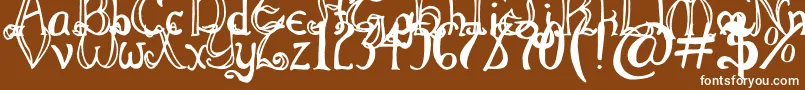 ThrorianFormal Font – White Fonts on Brown Background