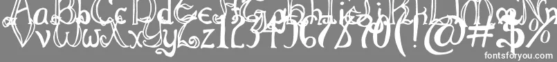ThrorianFormal Font – White Fonts on Gray Background