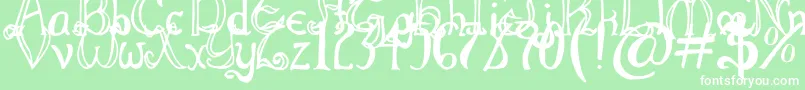 ThrorianFormal Font – White Fonts on Green Background