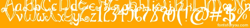 ThrorianFormal Font – White Fonts on Orange Background
