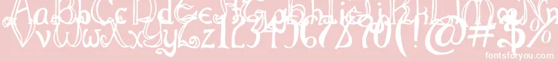 ThrorianFormal Font – White Fonts on Pink Background