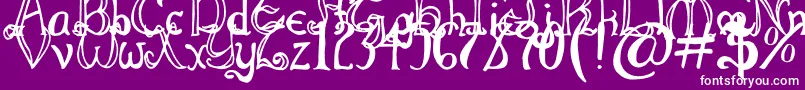 ThrorianFormal Font – White Fonts on Purple Background