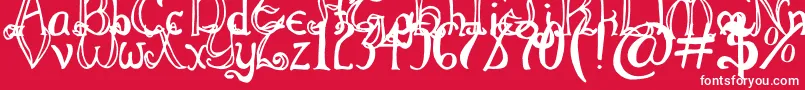 ThrorianFormal Font – White Fonts on Red Background