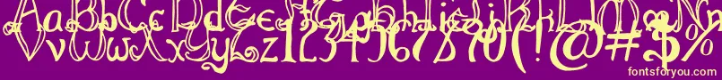 ThrorianFormal Font – Yellow Fonts on Purple Background