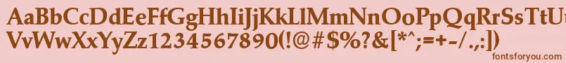 MarathonserialXboldRegular Font – Brown Fonts on Pink Background