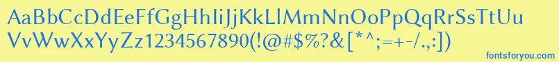 LinbiolinumR Font – Blue Fonts on Yellow Background