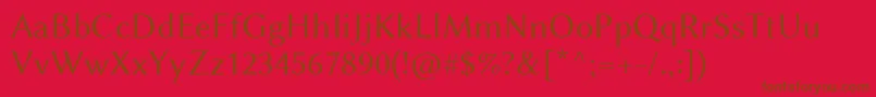 LinbiolinumR Font – Brown Fonts on Red Background