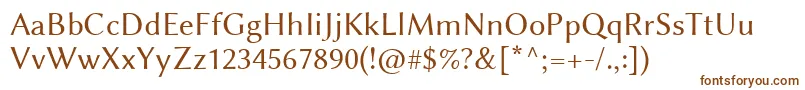 LinbiolinumR-fontti – ruskeat fontit valkoisella taustalla