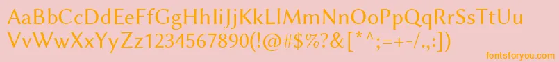 LinbiolinumR Font – Orange Fonts on Pink Background
