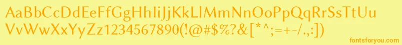 LinbiolinumR Font – Orange Fonts on Yellow Background