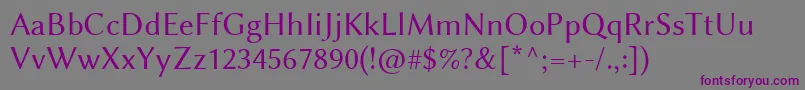 Шрифт LinbiolinumR – фиолетовые шрифты на сером фоне
