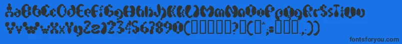 ElectrackSweet Font – Black Fonts on Blue Background