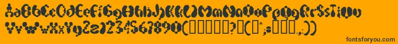 ElectrackSweet Font – Black Fonts on Orange Background