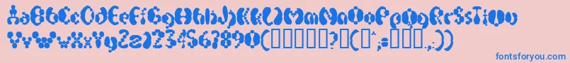 ElectrackSweet Font – Blue Fonts on Pink Background