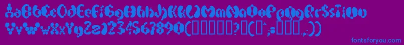 ElectrackSweet Font – Blue Fonts on Purple Background