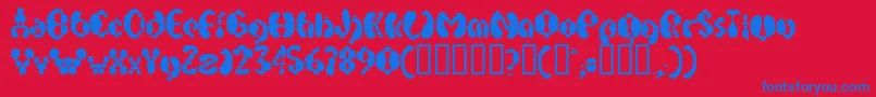 fuente ElectrackSweet – Fuentes Azules Sobre Fondo Rojo