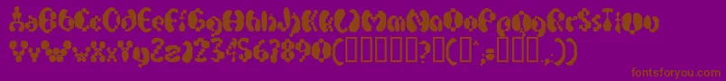 ElectrackSweet-Schriftart – Braune Schriften auf violettem Hintergrund