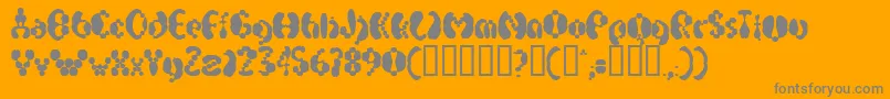 ElectrackSweet Font – Gray Fonts on Orange Background