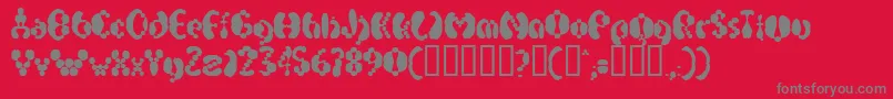 ElectrackSweet Font – Gray Fonts on Red Background
