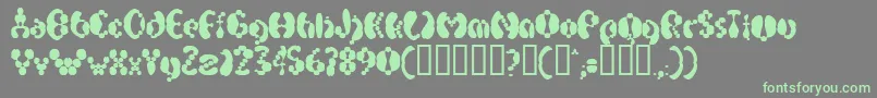 ElectrackSweet Font – Green Fonts on Gray Background