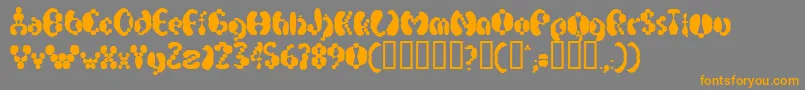 ElectrackSweet Font – Orange Fonts on Gray Background