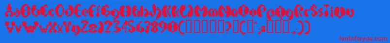 fuente ElectrackSweet – Fuentes Rojas Sobre Fondo Azul