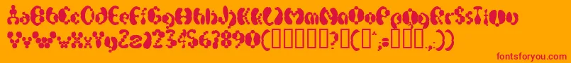 ElectrackSweet Font – Red Fonts on Orange Background