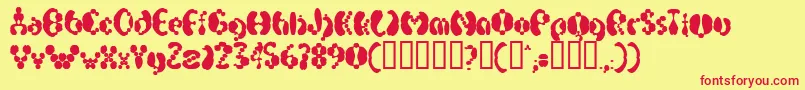 ElectrackSweet Font – Red Fonts on Yellow Background