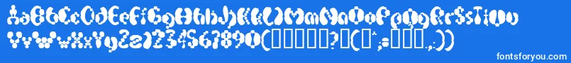 ElectrackSweet Font – White Fonts on Blue Background
