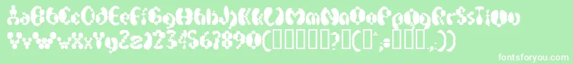 ElectrackSweet Font – White Fonts on Green Background