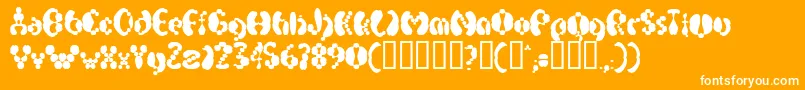 ElectrackSweet Font – White Fonts on Orange Background