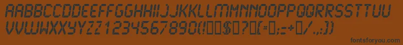 Lcd2u Font – Black Fonts on Brown Background