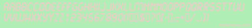 Czcionka Lcd2u – różowe czcionki na zielonym tle