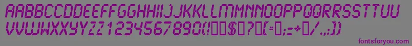 Lcd2u Font – Purple Fonts on Gray Background