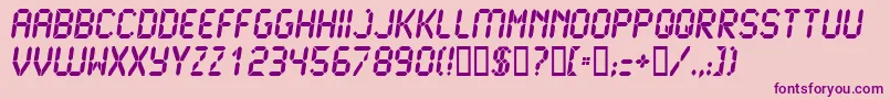 Lcd2u Font – Purple Fonts on Pink Background