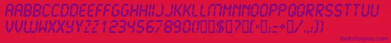 Lcd2u Font – Purple Fonts on Red Background